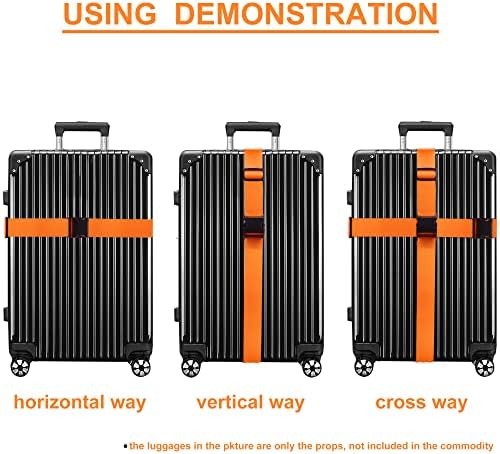 Chelmon Luggage Straps for Suitcases TSA Approved Travel Essentials 8 Pack - Image 5