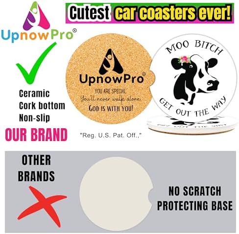 Cow Car Coasters for Cup Holders - Image 3