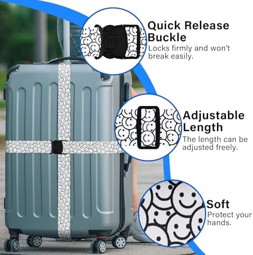 2 Pack Luggage Straps for Suitcases, Adjustable Travel Belt - Image 4