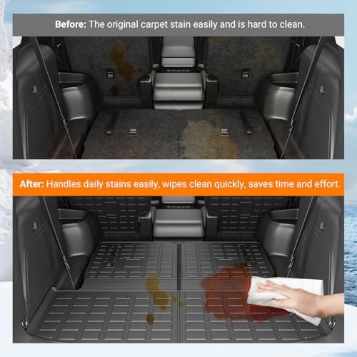 powoq Cargo Mat with Backrest Mats Compatible with 2020-2026 Ford Explorer - Image 3