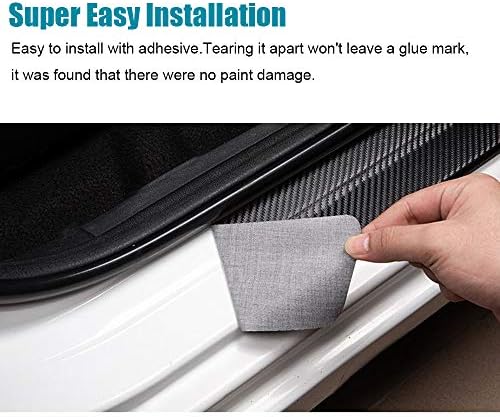 LEXLEY for Mazda 2013-2026 CX-5 Carbon Fiber Style Leather Door Sill Protector - Image 3
