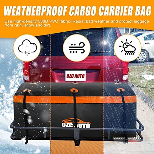 CZC AUTO Hitch Cargo Carrier Bag 20 cu. ft - Image 4
