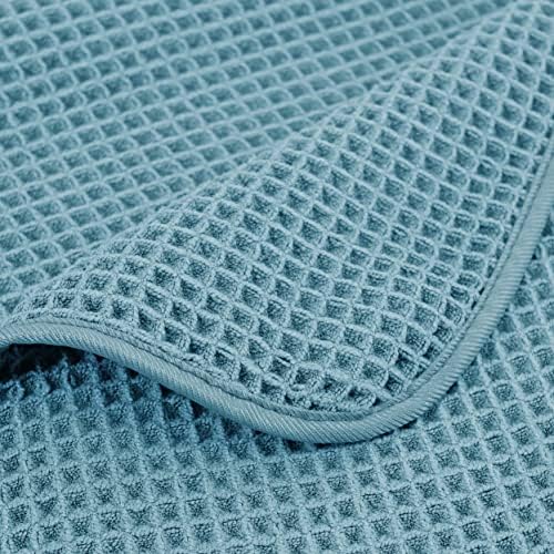 POLYTE 430 GSM Poly Blend Microfiber Waffle Bath Sheet XL Set, 35x70 in - Image 5