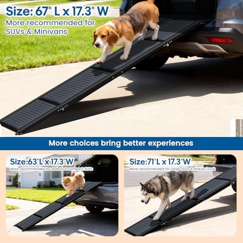 HBTower 67" L x 17.3" W Folding Dog Car Ramp - Image 4