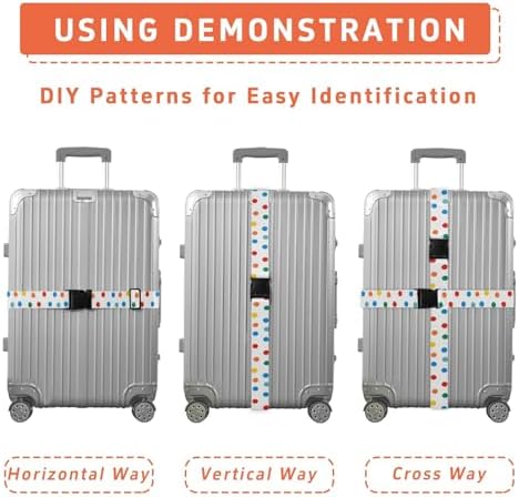 Polka Dots Colorful Cute Luggage Straps - Image 4