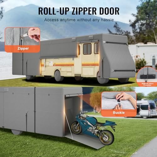 VEVOR Class A RV Cover, 40-43 ft Motorhome Cover, Non-Woven Fabric Motorhome RV - Image 5