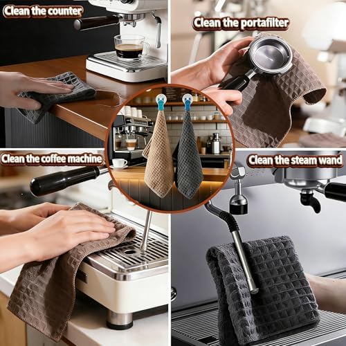 5Pack Barista Towels, Waffle weave microfiber towel - Image 3