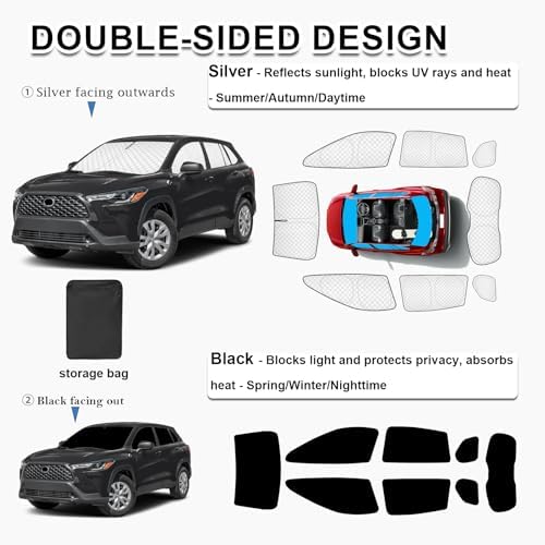 KMF 8pcs Thicken Full Window Sun Shades - Image 5