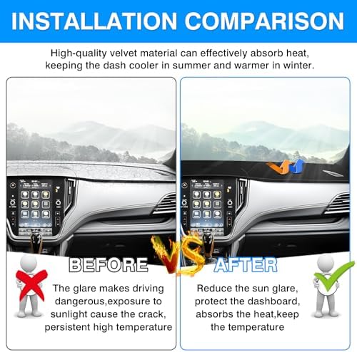 Autorder Dashboard Cover Mat for 2020 2021 2022 2023 2024 2025 Subaru Outback - Image 3
