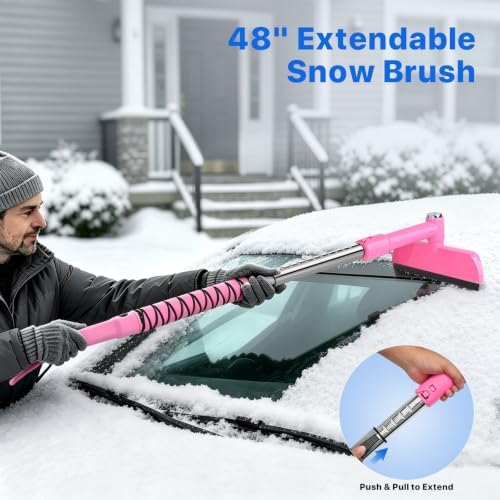 48 in Extendable Snow Brush and Ice Scraper - Image 2