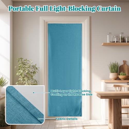 100% Blackout French Door Curtain- Privacy Thermal Insulated Door Window Curtain - Image 6