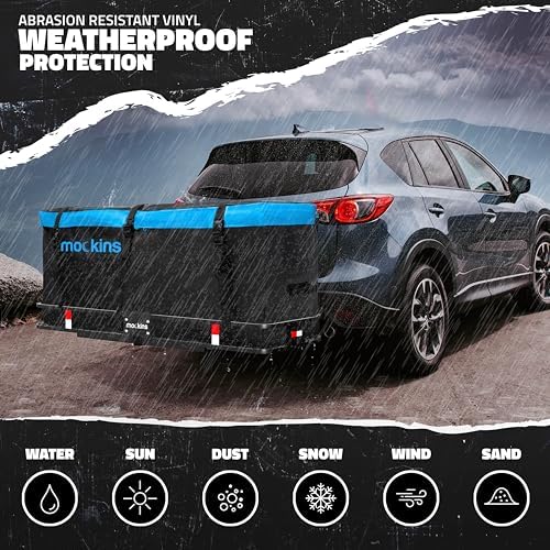 Mockins 500 Lbs Cap Folding Trailer Hitch Cargo Carrier - Image 5