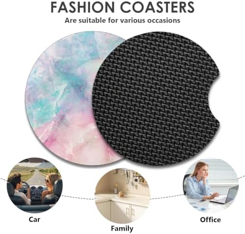 2 Pack Car Coasters，2.75-inch Neoprene Non-Slip Cup Holder Coasters - Image 7