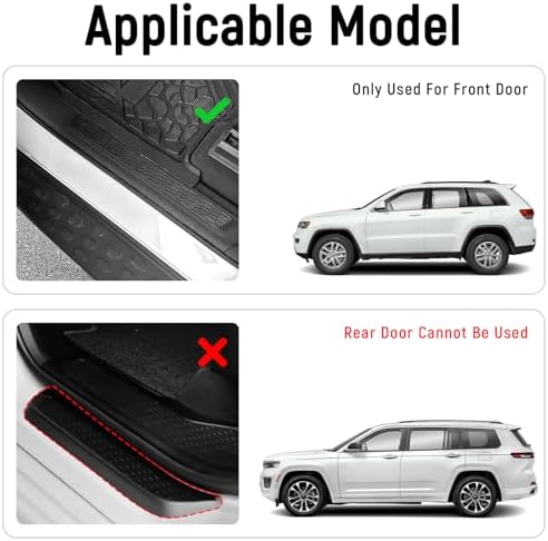 ZZEQYG 2 Pcs Front Door Sill Protector Compatible - Image 2