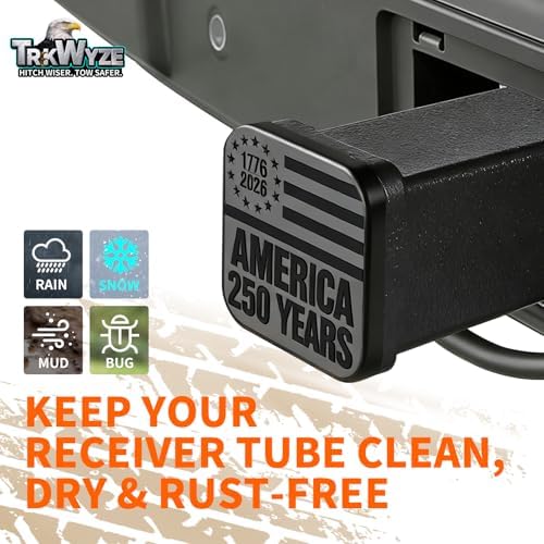 American Flag Hitch Cover, CAR-WASH-Safe, Rust & UV Resistant - Image 2