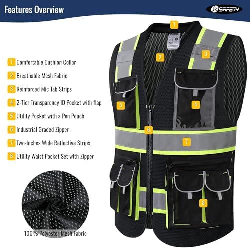 JKSafety Reflective Safety Vest - Image 3