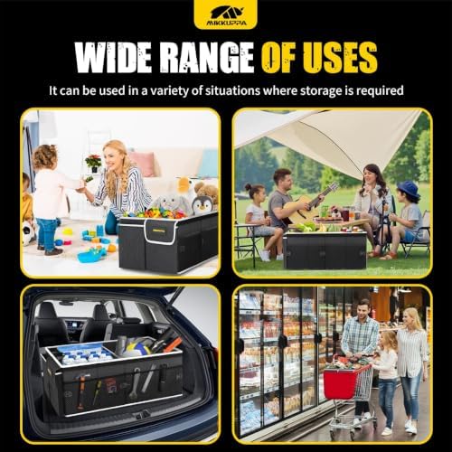 MIKKUPPA Trunk Organizer with Lid - 65L Collapsible Car Organizer - Image 6
