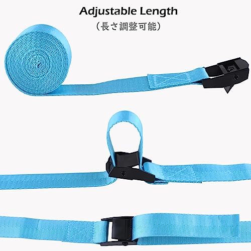 TRIWONDER Cinch Tie Down Strap Lashing Straps Heavy Duty Nylon Straps - Image 4