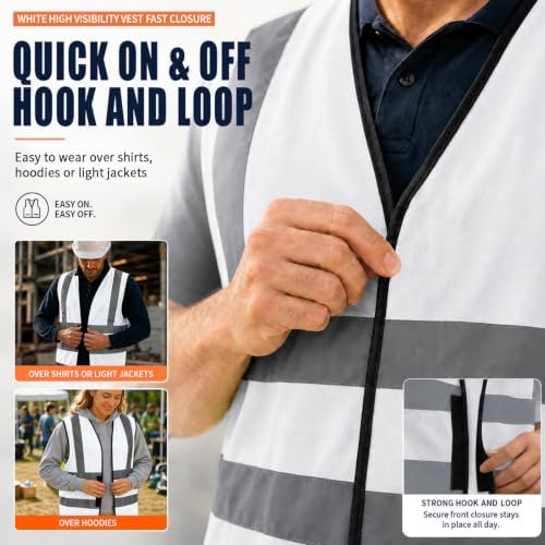 AYKRM 12 colour High visibility viz vest hi vis viz reflective work - Image 5