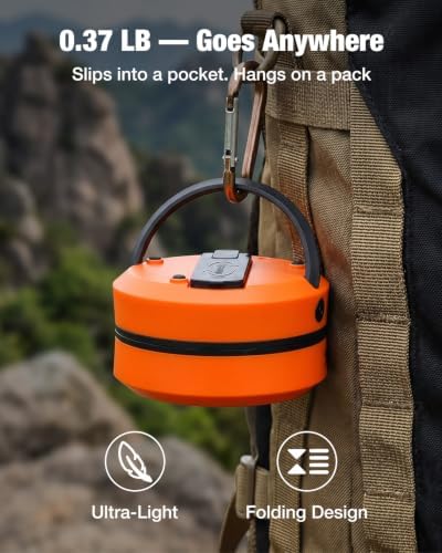THORFIRE Hand Crank Camping Lantern 2 Pack, 2-in-1 Collapsible LED Light - Image 5