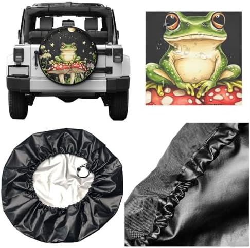 Mushrooms Psychedelic Frog Spare Tire Cover - Image 3