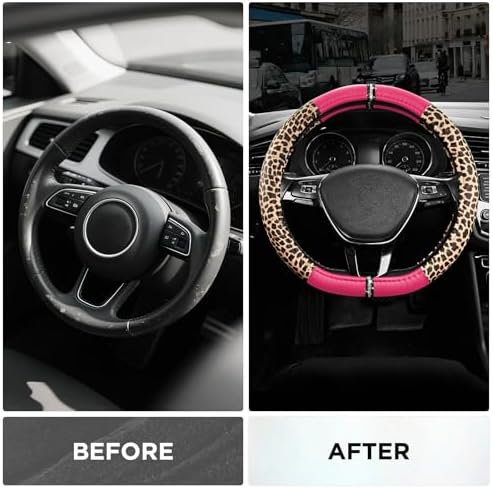 Road Comforts Leopard Steering Wheel Cover - Image 3