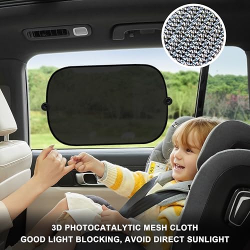 2 PCS Universal Car Window Shade, UV Rays Protection Automotive Sun Shades - Image 4