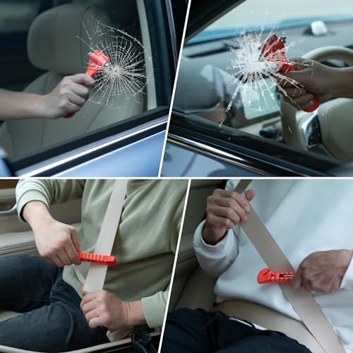 Car Window Breaker Hammer and Seat Belt Cutter 2-in-1，Emergency Escape Tool - Image 5