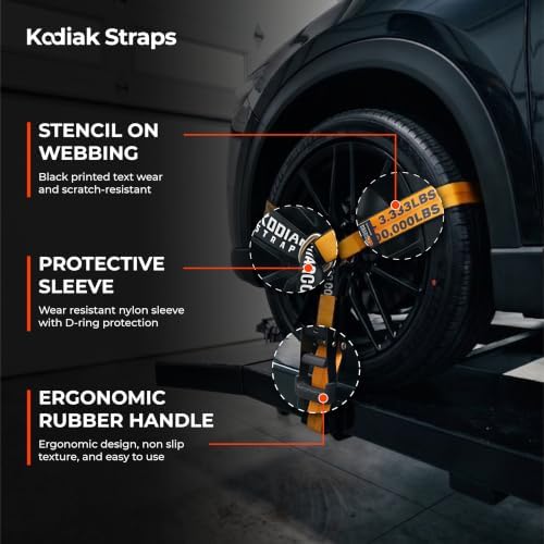 4 Pack Ratchet Car Tie Down Strap - Image 3