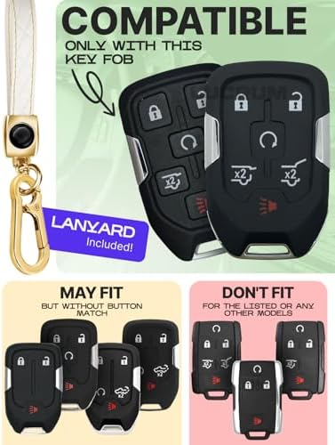 Lucrum Compatible with Chevy, Buick Key Fob Cover & Keychain - Image 2
