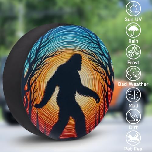 Forest Art Bigfoot Spare Tire Cover Dust-Proof Wheel Protector - Image 3