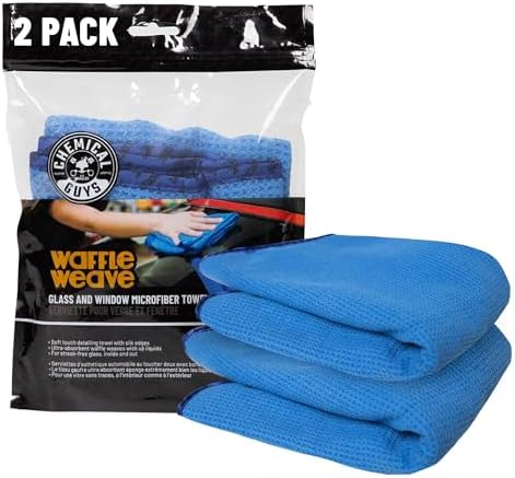 Chemical Guys, Waffle Weave Glass & Window Microfiber Towel, 2 Pack by ChemicalGuys