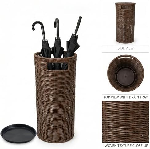 Rattan Umbrella Holder for Entryway - Image 4