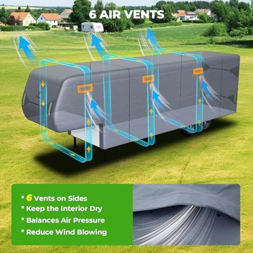 Fonzier 5th Wheel RV Cover, 9 Layers Heavy Duty Camper Cover - Image 5