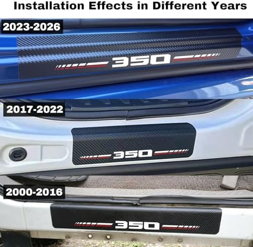 Car Door Sill Protectors for Ford F-350 F350 Super Duty（White，Fit for F350） - Image 2