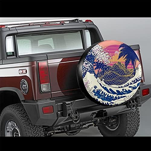 Siski Waves Spare Tire Cover Wheel Protectors Weatherproof Universal - Image 2