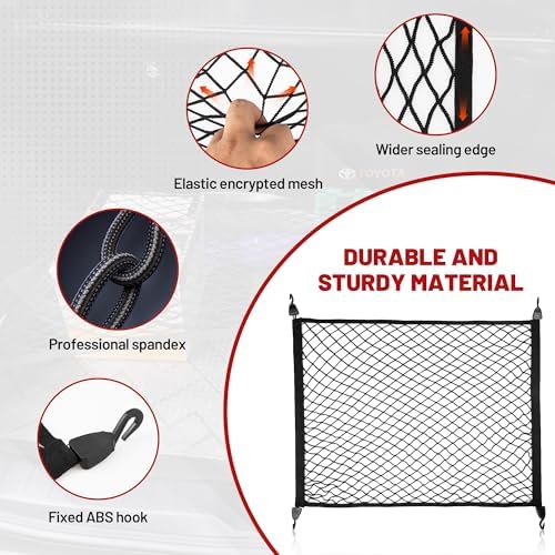 RED WOLF Elastic Cargo Net for SUV Rear Trunk Bed Netting Cover Net Stretchable - Image 5