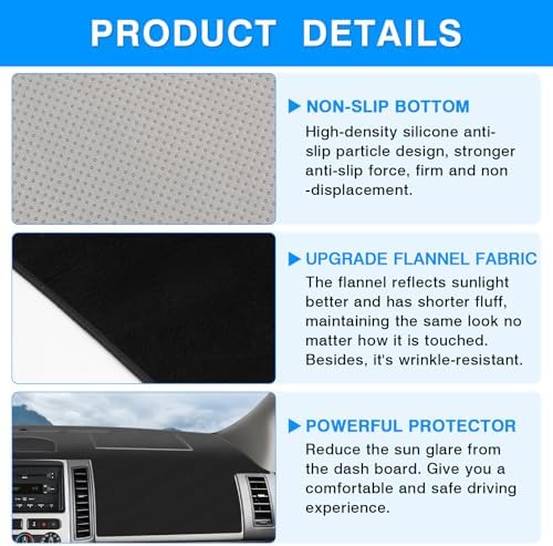 Autorder Dashboard Cover Mat for Ford Edge 2007-2014 Accessories Dash Cover - Image 6