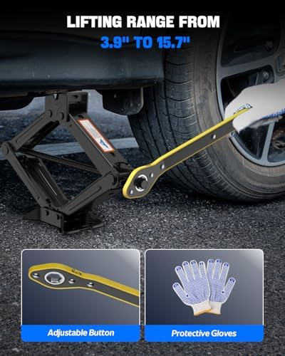 Car Jack Kit, 2 Ton Scissor Jack - Image 5