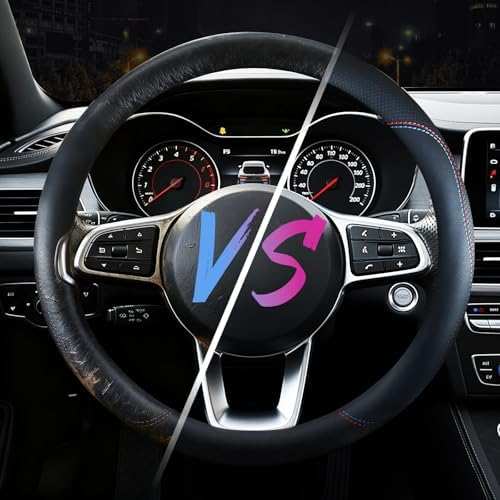 Leather Car Steering Wheel Cover, Breathable Laser-Perforated, Premium Texture - Image 5