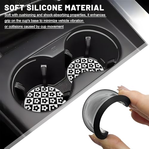 4 PCS Car Cup Coasters, 2.76 Inch Shockproof Auto Cup Holder Insert Coaster - Image 3
