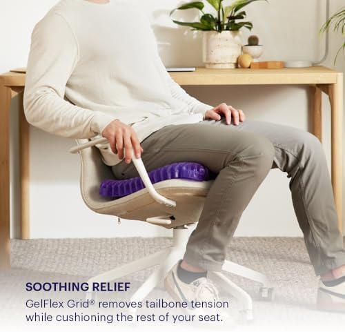 Purple Royal Seat Cushion, Portable 2 Inch Gel Seat Cushion, GelFlex Grid - Image 4