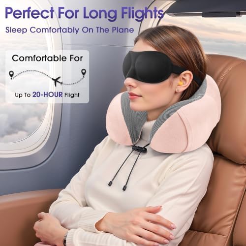 CloudBliss Memory Foam Travel Neck Pillow Airplane - Image 4