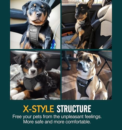 Pawaboo Dog Car Harness, Adjustable Dog Safety Vest Harness - Image 5