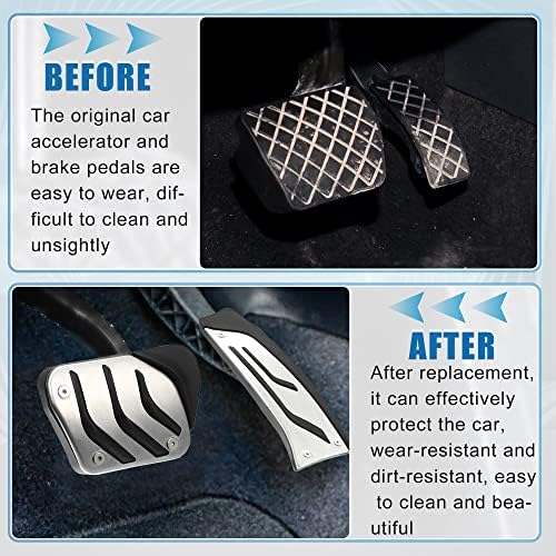 X AUTOHAUX 3Pcs Accelerator Pedal and Brake Pedal Cover Set - Image 3