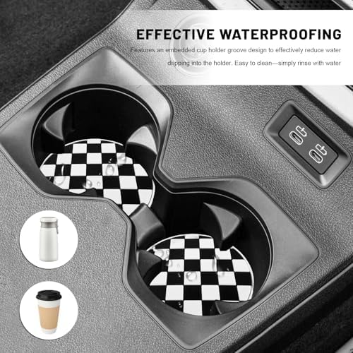 2 PCS Car Cup Coasters, 2.76 Inch Shockproof Auto Cup Holder Insert Coaster - Image 5