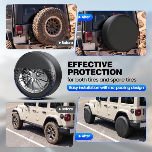 Moonet Thickened PVC Leather Tire Cover, Universal Fit27-29 - Image 6