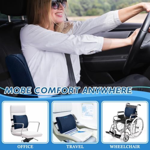 Lumbar Support Pillow for Office Chair, Back Support, Memory Foam - Image 7