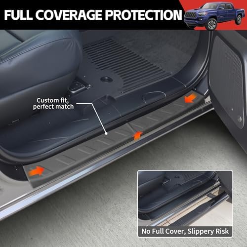 Door Sill Guards Kit Fit for 2016-2023 Toyota Tacoma Double Cab Accessories - Image 4