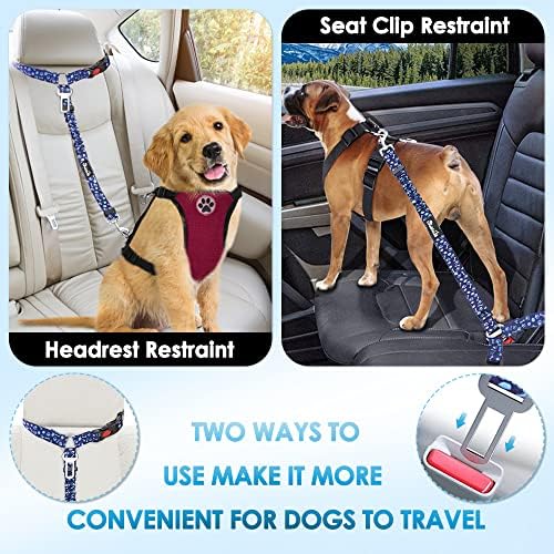 SlowTon Dog Seat Belt for Car, 2 Pack Dog Car Harness Seatbelt - Image 4